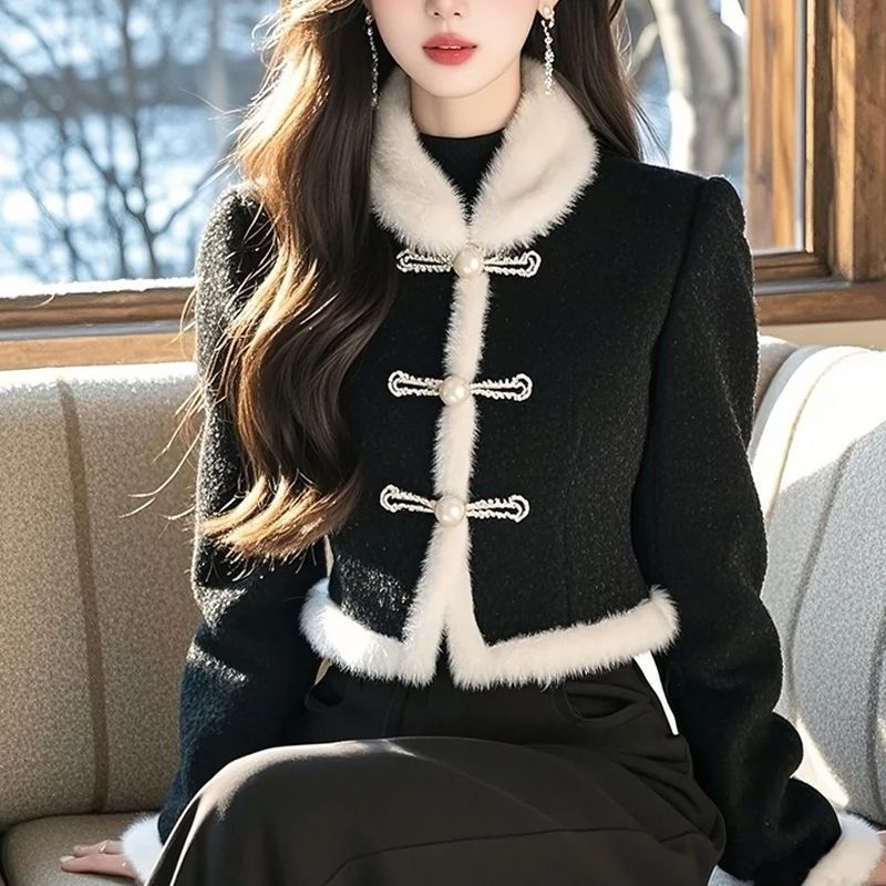 Women's Chinese Velvet Jacket Mandarin Factory