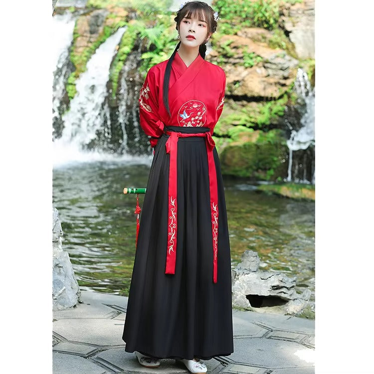 Red and Black Hanfu Mandarin Factory