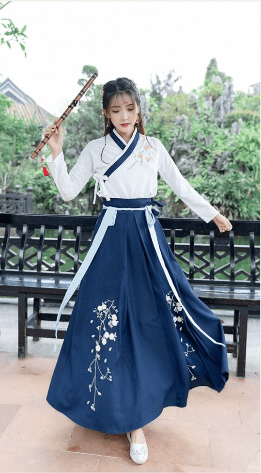Navy Blue Hanfu | Mandarin Factory L Navy Blue Hanfu | Mandarin Factory L