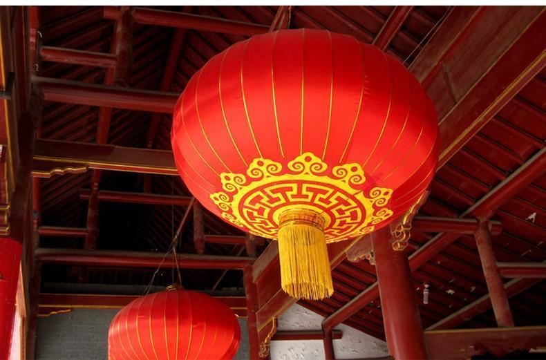 Lampion Papier Rond 40 Cm - Blanc, Vert, Rouge - Motif Dragon - AAF Nommel