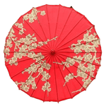 Ombrelle Chinoise Fleurs Dorée