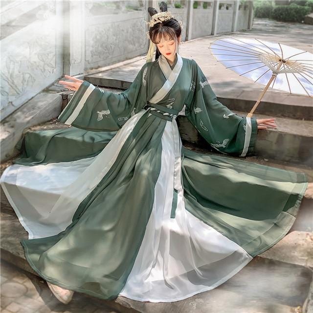 Green and White Hanfu | Mandarin Factory M