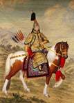 Tableau Chinois Qianlong guerrier