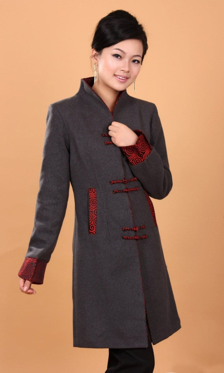 Veste Chinoise Femme Grise | Mandarin Factory