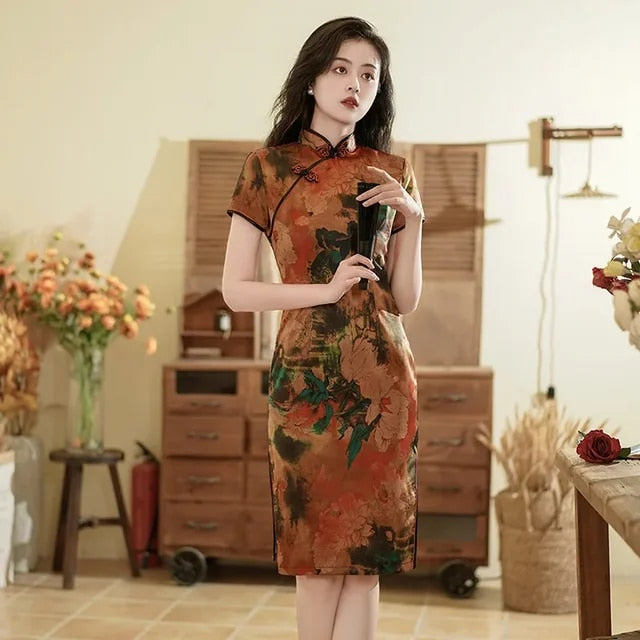 Brown Chinese Dress
