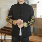 Chinesische Herrenjacke <br> Goldener Drache