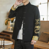 Chinesische Herrenjacke <br> Goldener Drache