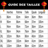 Robe Chinoise Céramique guide des tailles