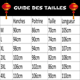 Robe Chinoise Paon guide des tailles