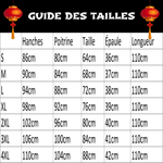 Robe Chinoise Fashion guide des tailles