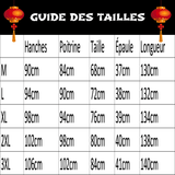 Robe Chinoise Néon guide des tailles