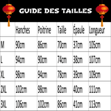 Robe Chinoise Graphique guide des tailles