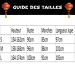 Hanfu Saumon guide des tailles