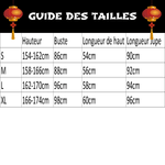 Hanfu Dynastie Qing guide des tailles