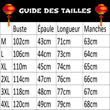 Veste Chinoise Homme Tai Chi guide des tailles