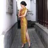 Robe Chinoise Symbole de la Femme dorée or
