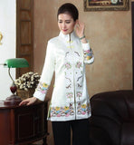 Veste Chinoise Femme Tang blanc chine