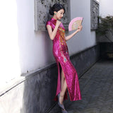 Robe Chinoise Symbole de la Femme rose eventail