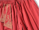 Pantalon Chinois Tai Chi rouge bande