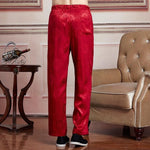 Pantalon Chinois Traditionnel dos rouge