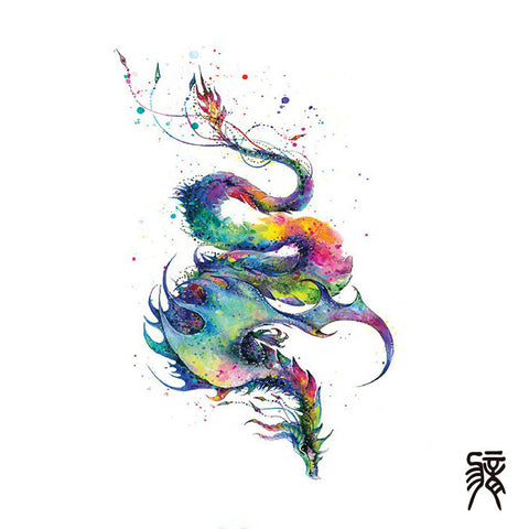 Tatouage Dragon Signe Astrologique Chinois 