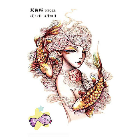 Tatouage signe astrologique Chinois Poisson 