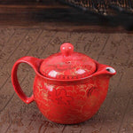 Théière Chinoise En Porcelaine Rouge 