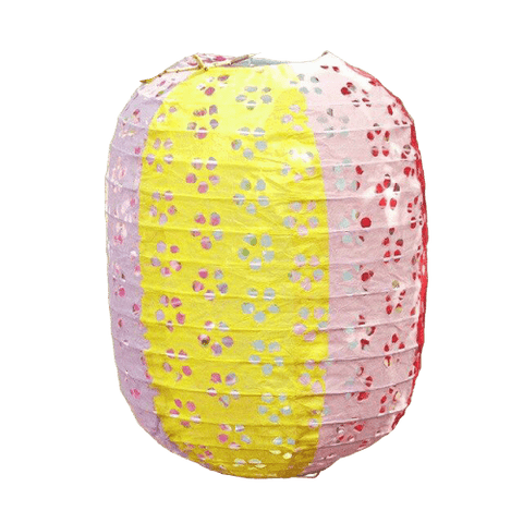 Lanterne Chinoise <br> Cylindrique Ajourée Multicolore