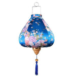 Lanterne Chinoise <br> en Soie Bleu Ciel / 35cm