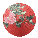 Ombrelle Chinoise <br> Rouge Pivoines