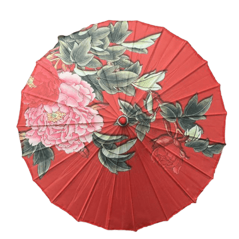 Ombrelle Chinoise <br> Rouge Pivoines