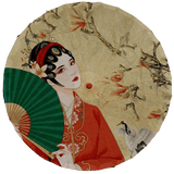 Ombrelle Chinoise Femme à l'Éventail 