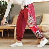 Pantalon Chinois Droit rouge