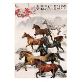 Rideaux Chinois Chevaux galopant