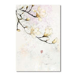 Tableau Chinois Fleurs Abstraites magnolia