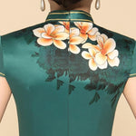 Robe Chinoise Hibiscus fermeture