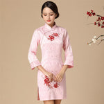 Robe Chinoise Manches Longues