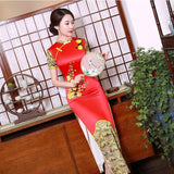 Robe Chinoise Fleurs Jaunes eventail