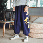Pantalon Motif Chinois bleu