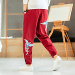 Pantalon Chinois Phénix rouge