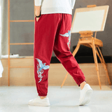 Pantalon Chinois Phénix rouge