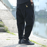Pantalon Chinois à Pinces noir