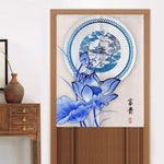 Rideaux Chinois Fleur Bleue