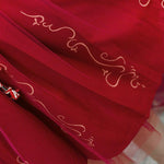 Hanfu Court Rouge et Blanc jupe
