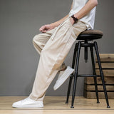 Pantalon Chinois Lin Blanc coton