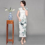 Robe Chinoise Fleurs Blanches