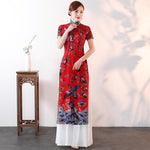 Robe Chinoise Tunique Rouge