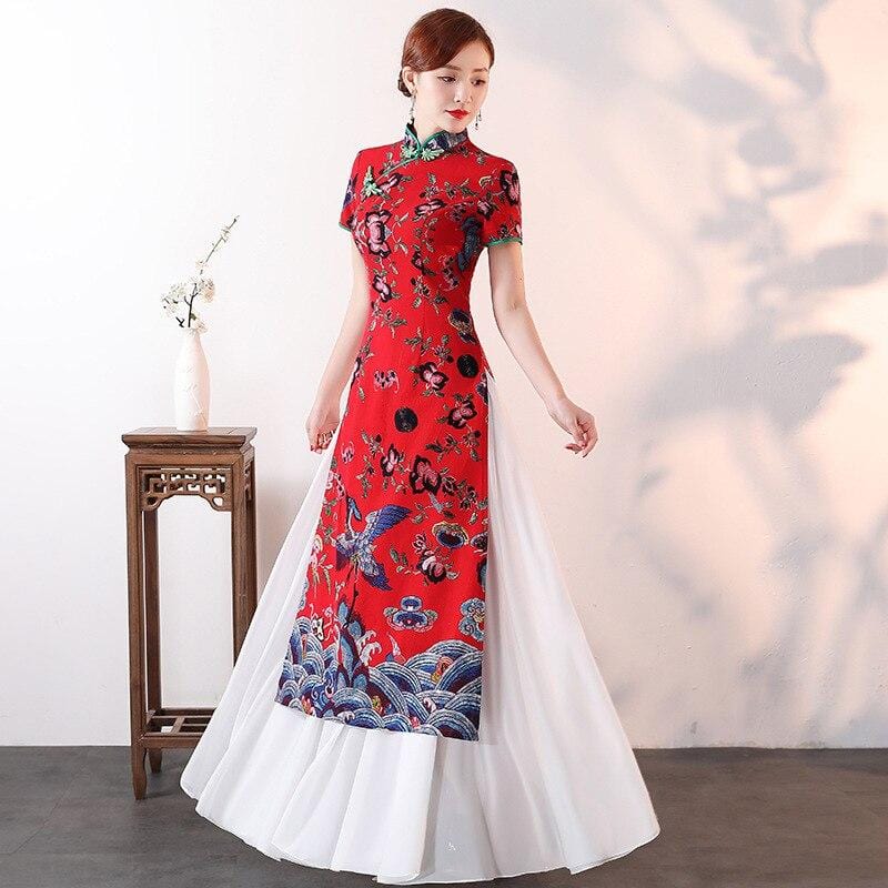 red mandarin dress Modern Chinese Wedding Dress | Cheongsams & Qipaos | East Meets Dress