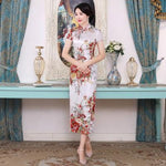 Robe Chinoise <br> à Fleurs Blanc / S