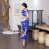 Robe Chinoise <br> à Fleurs Bleu / S